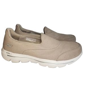 Skechers GOwalk Womens 11 Ultra Go Gogo Mat Canvas Slip-On Shoes Sneakers EUC